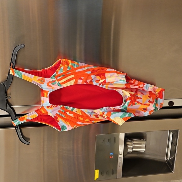 💕FARM RIO x ADIDAS💕 Farm Swimsuit ~ Pearl Citrine 10 NWT - Picture 13 of 16